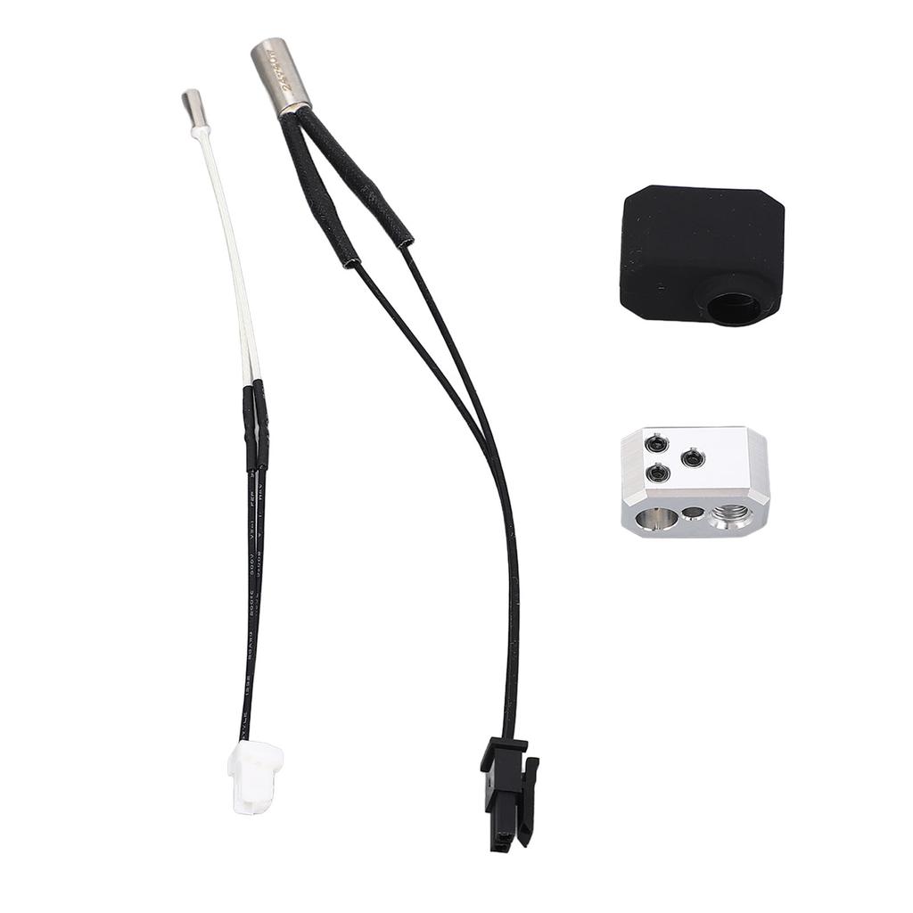 Hotend Heater Block Kit Aluminum Heating Block with 24V 40W Heater Cartridgea Thermistor Silicone Sleeve for Prusa MK4