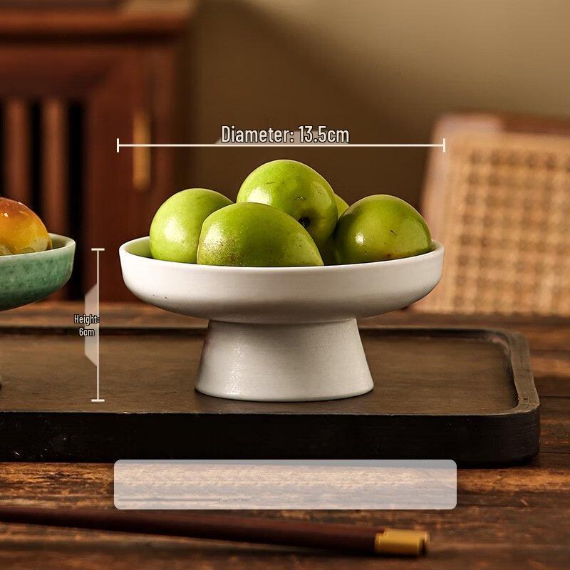 

Дзен Керамическая Тарелка на Высокой Ножке для Закусок и Фруктов