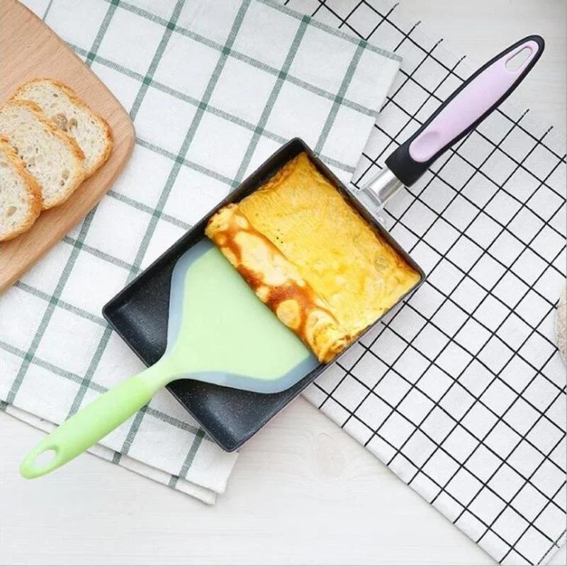 Japansk stil Jade Stekepanne Stekte egg Firkantet Non-stick Flatbunnet Røykfri Kokeplate Induksjon Gass Universell Biff Kokekar