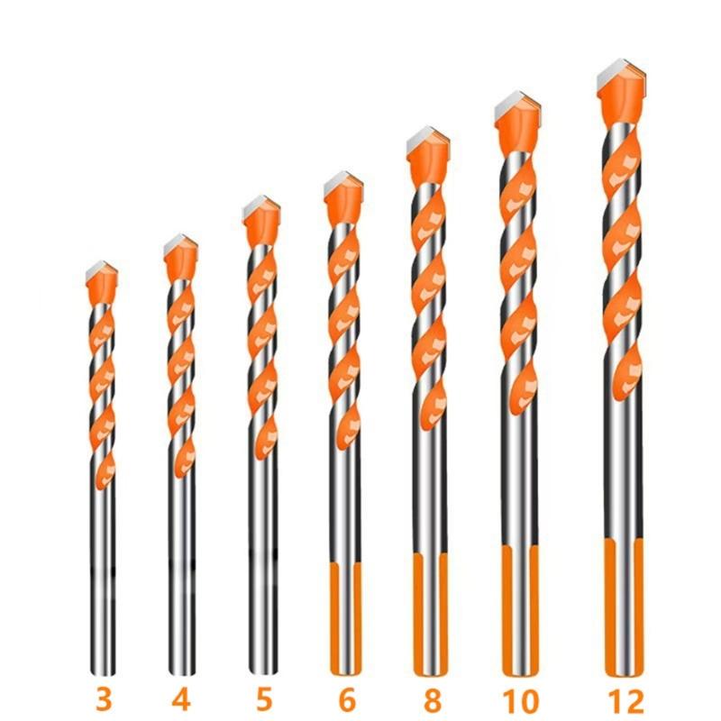 Concrete Drill Bit Four-Edge Serrated Drill Bits 1/4 Shank High Hardness Steel Metal Drill For Brick