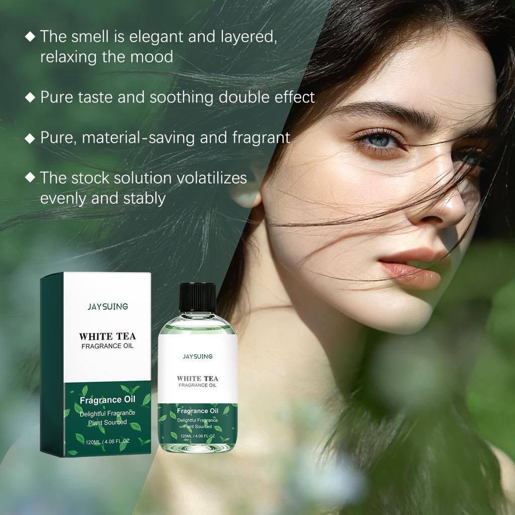 JAYSUING White Tea Fragrance Oil Perfume Long Lasting Fresh Skin Scent for Daily Commute Date 120ml
