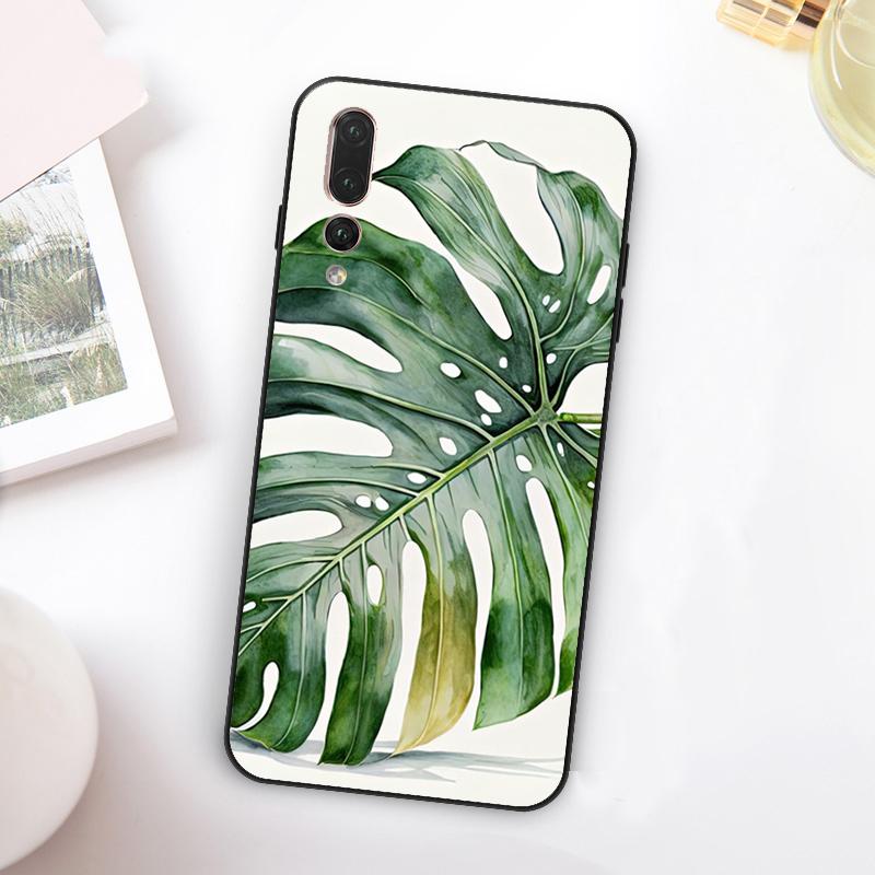 Summer Tropical Plants Leaf For Huawei Nova 11 10 9 SE Y70 Y60 Y90 Y61 Y91 Y73 Y72 12i 11i 8i P30 P40 Lite P60 Pro Case