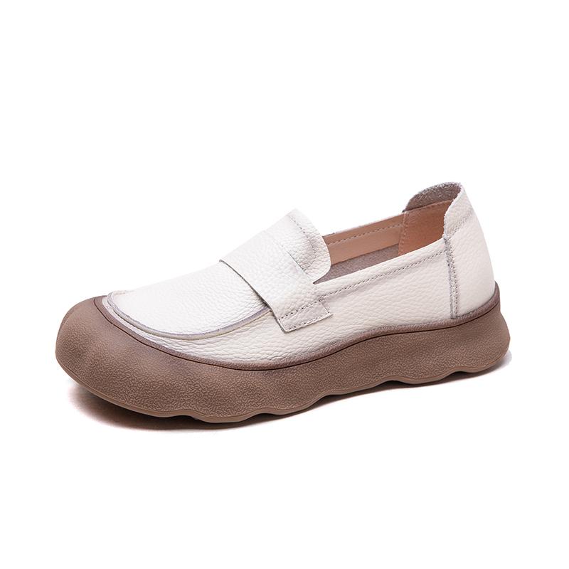 

Модные женские лоферы AIYUQI, ретро, на плоской подошве, 2025 новинка, слипоны, женская обувь, большой размер, удобные, из натуральной кожи, женские кроссовки 35 бежевый