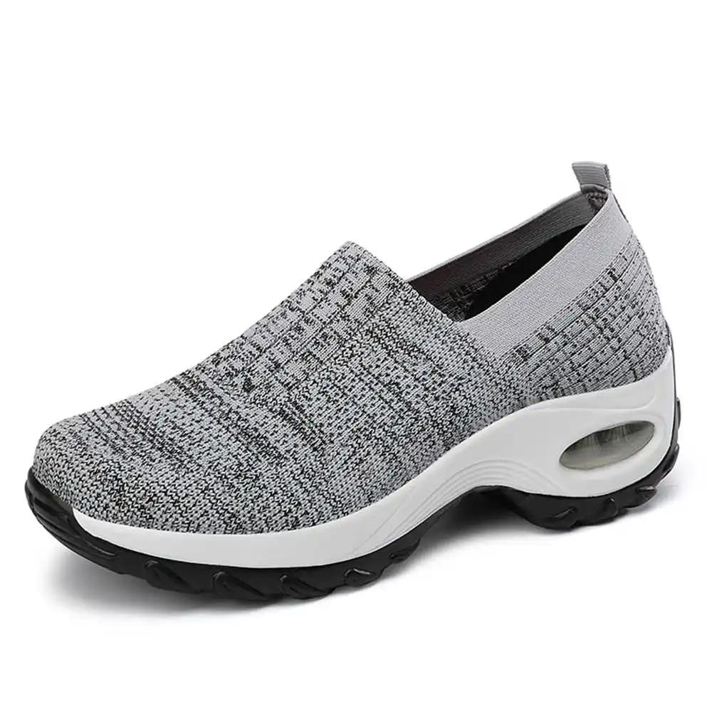 Fashion Thick Heeled Slipon Brand Women's Sneakers Women Heels Shoes Hight Sneakers Sports Top Comfort In Offers Genuine Brand