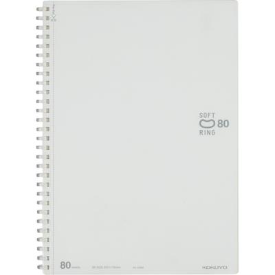 KOKUYO Note Soft Ring 80 Pieces Semi-B5 Plain Su-SV308W-W White