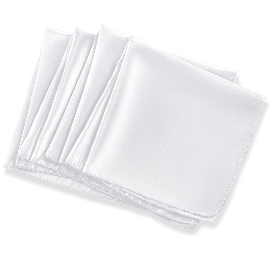 12PCS Satin Weddings Napkins Cloth 30X30cm Dinner Polyester Table Decor For Party Birthday Wedding Decoration