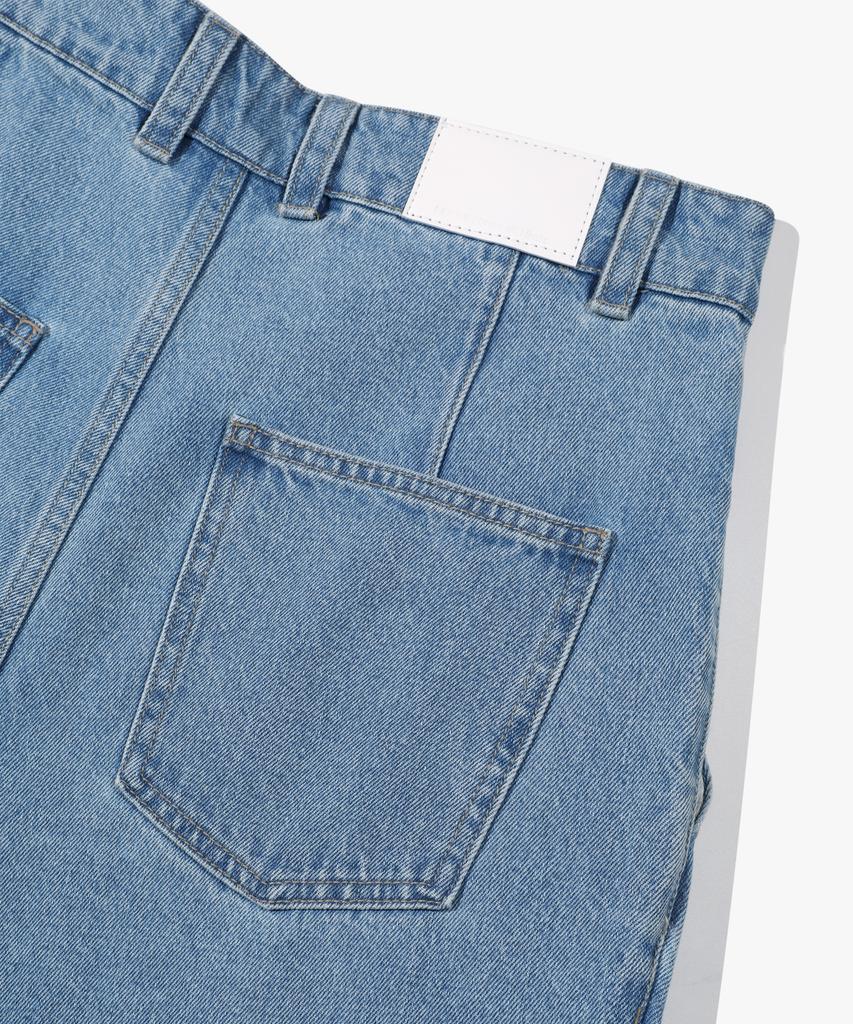 Seleuji Double-Pleat Wide Denim Pants V8_Light Blue