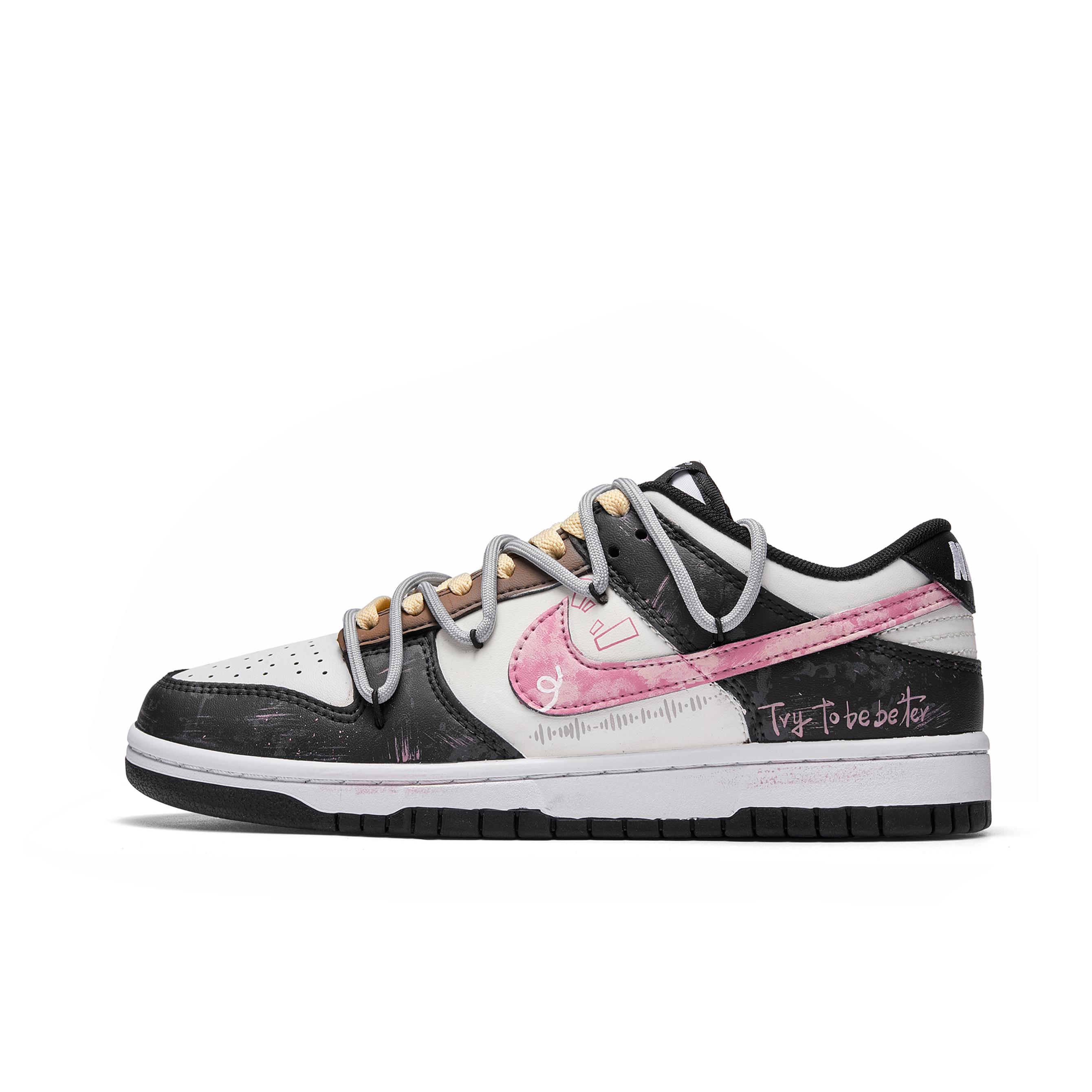 

Nike Dunk Heartbeat Abrasion Resistant Low top Skateboard Shoes Unisex Black Pink DD1391-100(Team584-) 35.5