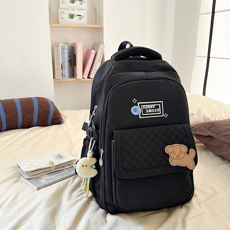 Schoolbag new casual large-capacity backpack, junior high school college student schoolbag ins high value, simple and lightweight backpack