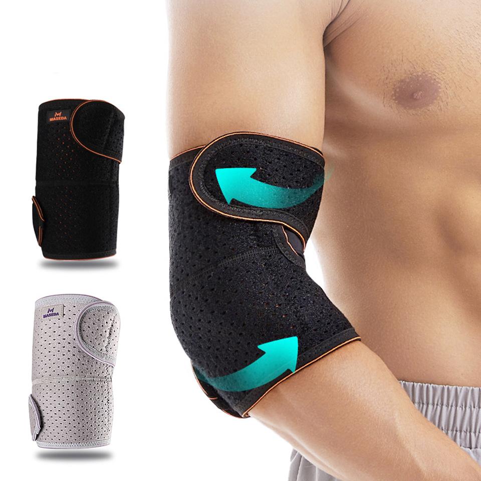1Pcs Sports Elbow Pads Arm Warmers Strap Protector Elbow Protector Comfortable Breathable Fitness Arm Sleeves Men Women
