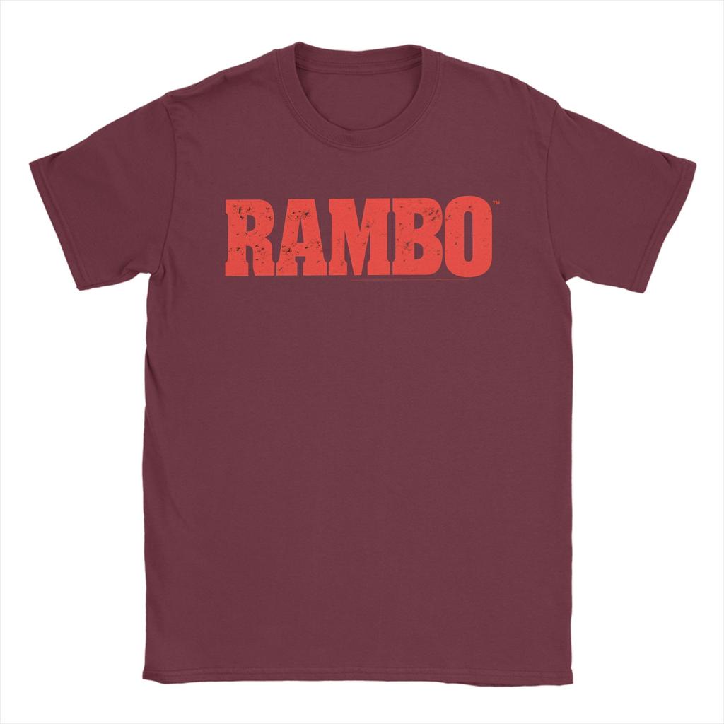 John Rambos Logo T Shirt Beach  Y2K Fun TShirts Pure Cotton Trending Tee Shirt For Mens Design Clothes