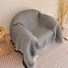 Minimalist Single Sofa Throw Blanket American Farmhouse Style Solid Color Dustproof Full Coverage Sofa Cover