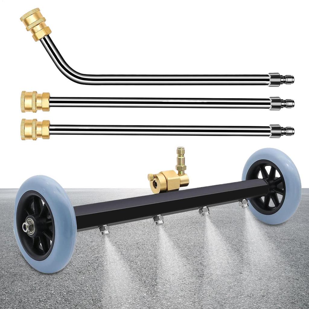 4000PSI Car Chassis High Pressure Washer 16 Inch Car Under Body Washing Washer With 2 Extension Rod & 60 Degrees Angled Rod