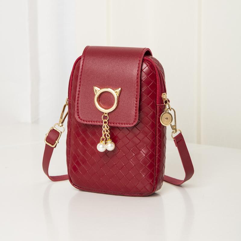 Korean Woven Pattern Crossbody Small Flap Bag - Autumn/Winter 2022