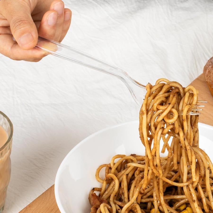 

120 Count Plastic Silverware Heavy Duty 50 Plastic Forks50 Plastic Spoons 20 Plastic Knives BPAFree Disposable Plastic Utensils United States