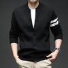 Men's Slim Fit Knit Cardigan with Stand Collar - 2025 Autumn/Winter Korean Style Fashion Trend Warm Sweater Jacket