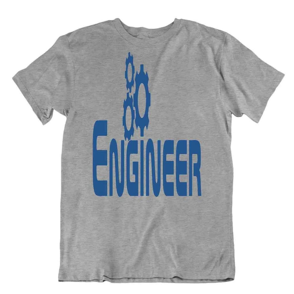 Engineer Cotton Crewneck T-Shirt Casual Smart Tees Funny Homor