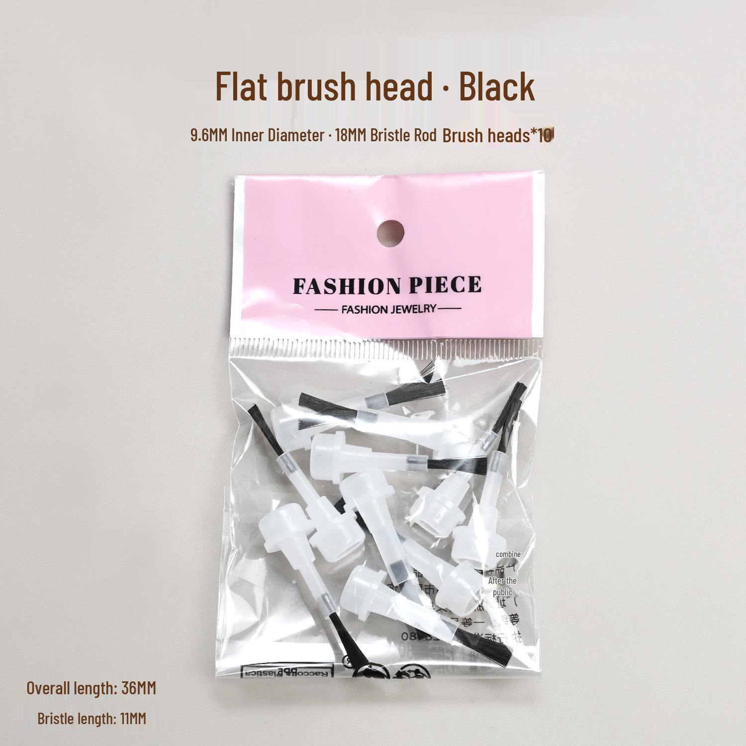 Double-Ended Wooden Handle Nail Gel Brush Set with Detachable Heads - Salon Tool