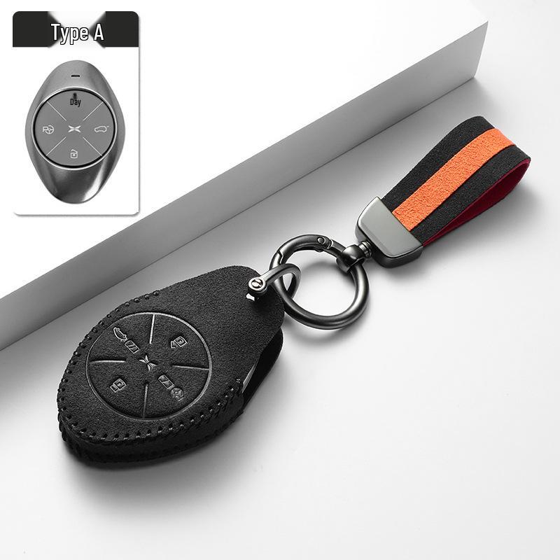 Compatible Key Cases for XPeng P7, P7i, G6, and G9; Premium Designs for G3, G3i, and P5 with Double-Sided Buckle and Women's Suede Options.