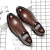 British Pointed Toe Mens Dress Shoes Fashion Casual Leather Shoes Black Big Size Formal Shoes