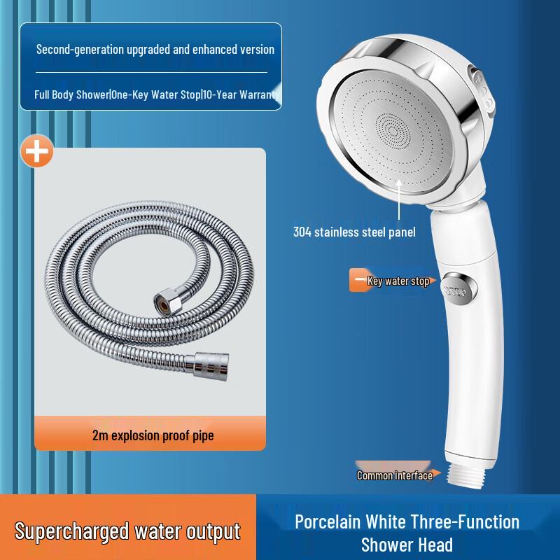 ZISIZ High-Pressure Swivel Shower Head Kit