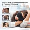 YFONG Weighted Sleep Mask, Women Men 3D Blocking Lights Sleeping Mask (4.2oz/120g), Pressure Relief Night Sleep Eye Mask with Adjustable Strap, Eye