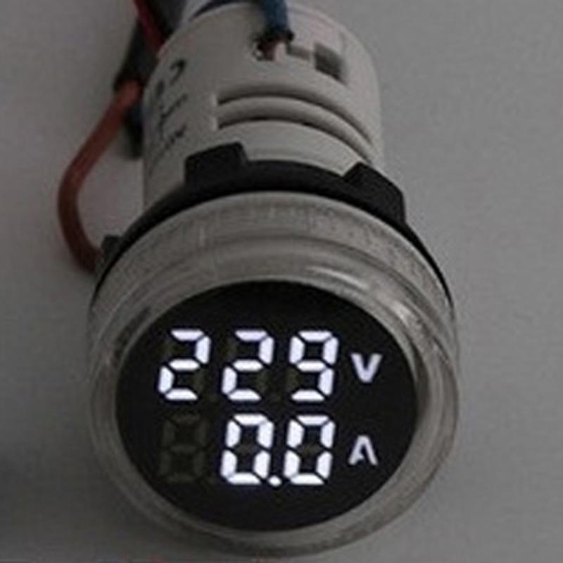 Versatile Round LED Ammeter Voltmeter AC 50 500V 0 100A Multi Industry Use