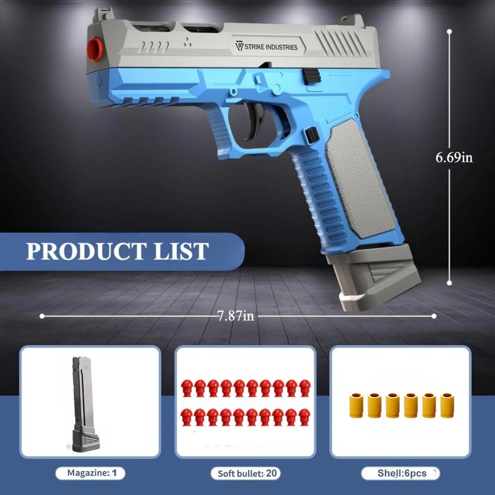 Sig17/Usp Shell Soft Bullet Toy Gun Outdoor Sports Shooting Game Education Pistol Gun Model Kids Birthday Gift
