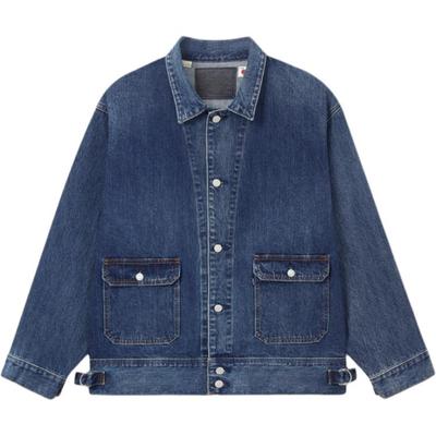Veste en jean Levis Coupe ample Manches longues Boutonnée Hommes vestes Bleu Lavé A7150-0004