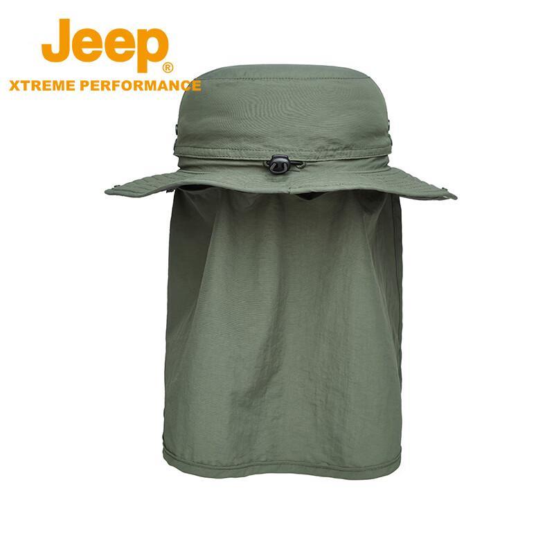 Jeep Unisex Outdoor UV Protection Neck Flap Sun Hat