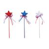 Glitter Star Picks Foam Sparkly Sticks Patriotic Star Picks White Red Blue Star Shaped Ornament Independence Day Party Favors