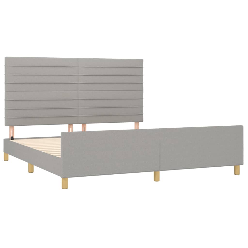 Vidaxl Bed Frame Without Mattress, Light Gray, 160X200 Cm, Upholstered
