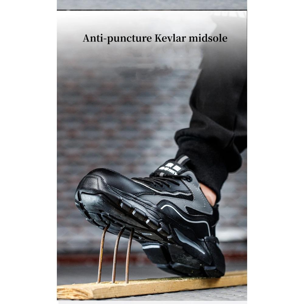 Electrical Insulation 10KV Men Work Safety Shoes Lightweight Safety Boots Indestructible Anti-smash Protective Work Sneakers