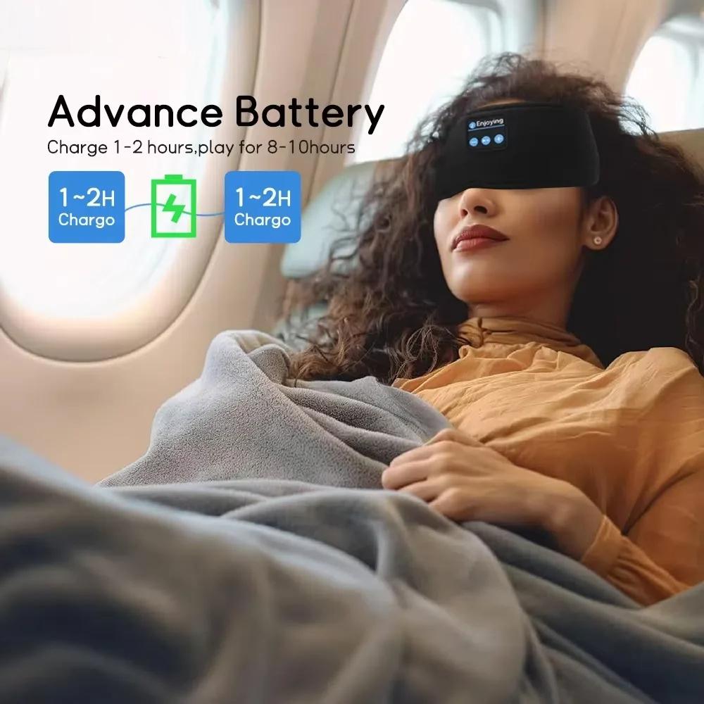 Sleep Headphones Bluetooth 5.4 Headband, Wireless Earphones Music Sleep Earbuds Sleeping Eye Mask with HD Stereo Speakers for Workout Running Travel