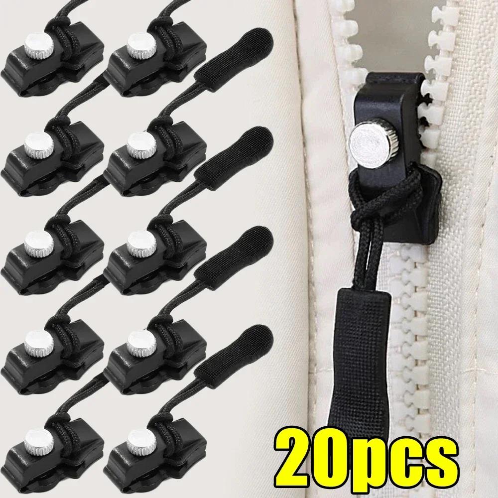 Universal replacement zipper, quick and instant detachable zipper head, pull jacket bag, jacket, free sewing zipper repair tool