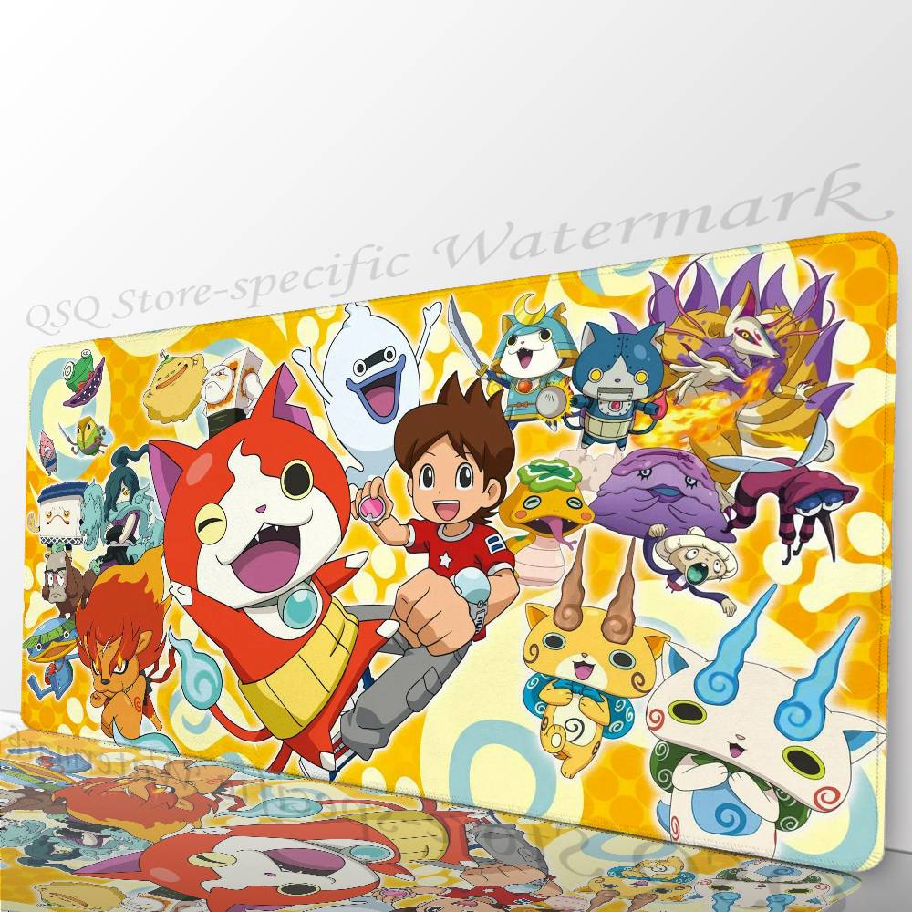 Anime Y-Yo-kai Watch Mousepad Non-slip Suitable For Office Computers Laptops E-sports Game Desk Mats XXL Keyboard
