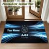 Crystal Velvet Square Rug Custom NameAjax Amsterdam Pattern Non Slip Home Floor Decor Rug