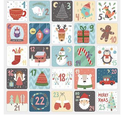 Stickers de scellage pour boîtes à gâteaux de Noël inscriptibles - Stickers décoratifs à numéros très vendus