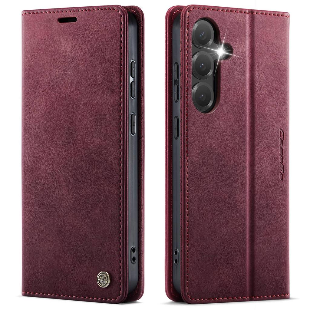 For Samsung Galaxy S25 FE Luxury Wallet Case Retro PU Leather RFID Blocking Card Holder Magnetic Flip Cover Kickstand Shockproof