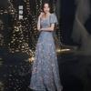 Annual Meeting Dress 1011 Summer New Sequined Evening Dress Niche Celebrity Annual Meeting Host Performance Dress Bridal Respect