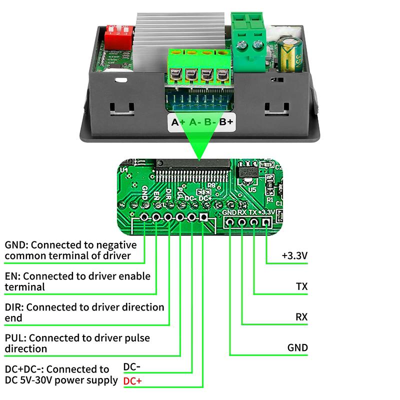 Stepper Motor Driver Controller Integrated Board Forward/Reverse Pulse Speed Angle Control Module Plc Serial Communication