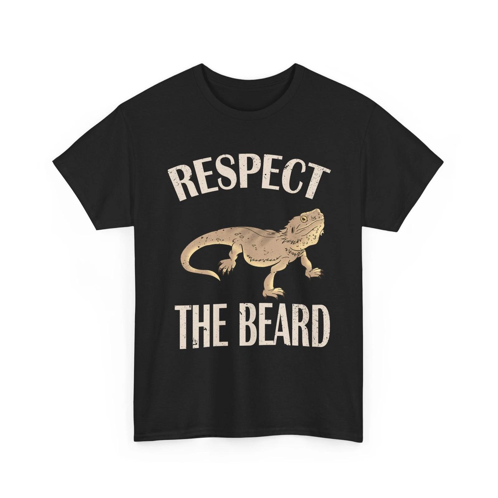 

Bearded Dragon T shirt, Respect the Beard Reptiles Lovers Women Men Shirt 3XL