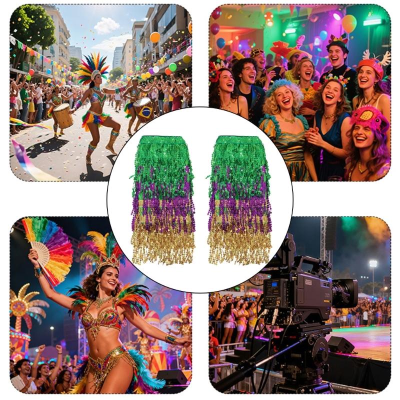 Dynamic Light Reflective Sequins Leg Warmer Covers Outfit For Stage Shows Halloween Parties Dance Performances