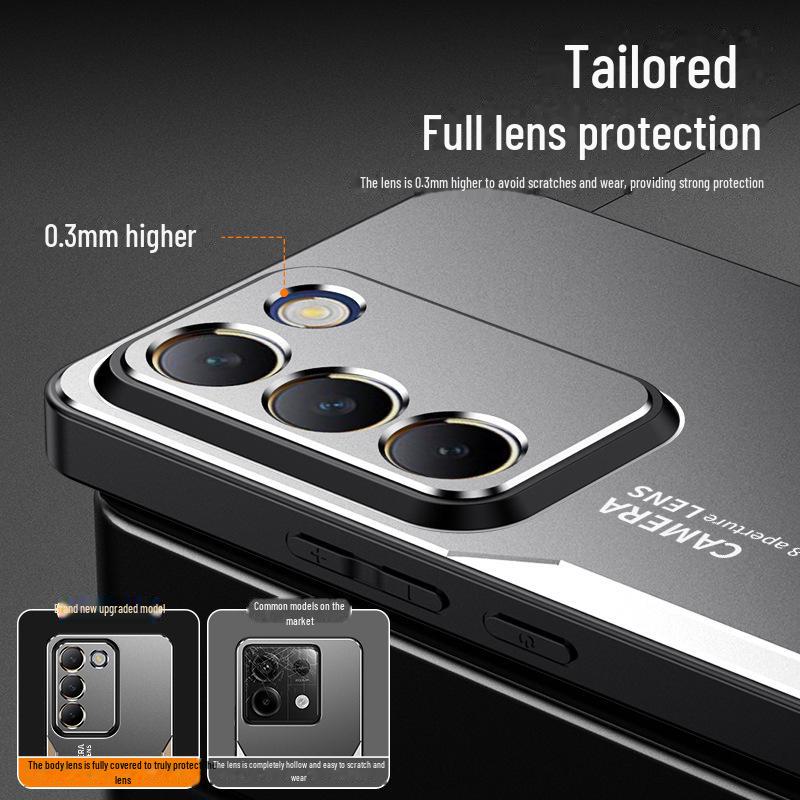 Robuste Metall-Y200e-All-Inclusive-Objektiv-Handyhülle für Vivo Y100 indonesische Version. Fallschutz und Hartschalendesign.