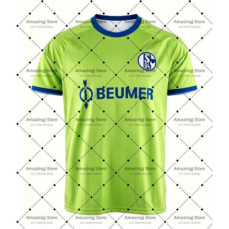 Maglietta Casa e Trasferta Schalke 04 2026-27 con Stampa Digitale 3D, Top Sportivo Casual Comodo e Traspirante