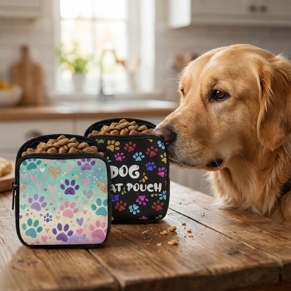 Transparent Window Dog Snack Bag Zipper Closure Pet Treat Pouch Dog Care Bag  Pet Training