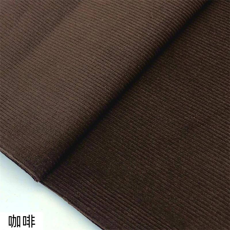Pure Cotton Corduroy Fabric Medium Striped By The Meter for Clothes Dresses Pants Coats Sewing Cloth Soft Breathabe White Blue