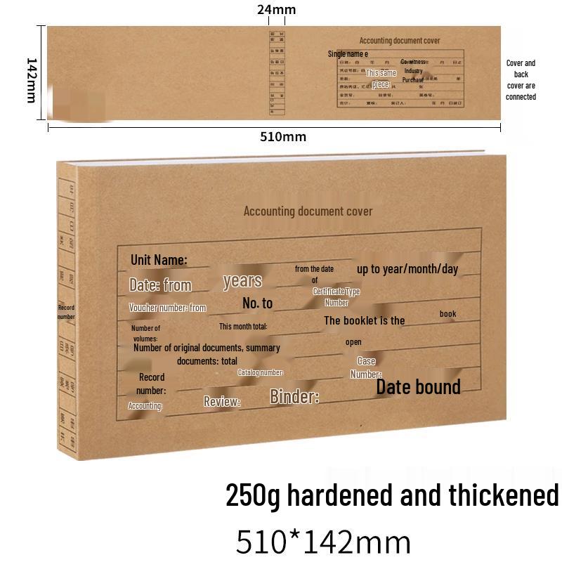 Ranjinchu Kraft Paper Accounting Voucher Binding Covers