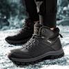 New Autumn and Winter Plus Velvet Warm High-top Boots Casual Round Toe Men's Thick Plus Size Shoes