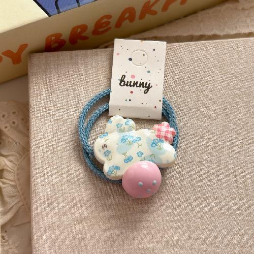 3pcs/set Cartoon Rabbit Cute Barrettes Hair Clips Hairpins Polka Dot Girls Sweet Hair Rope Ties Elastic Hair Bands Kids Headwear